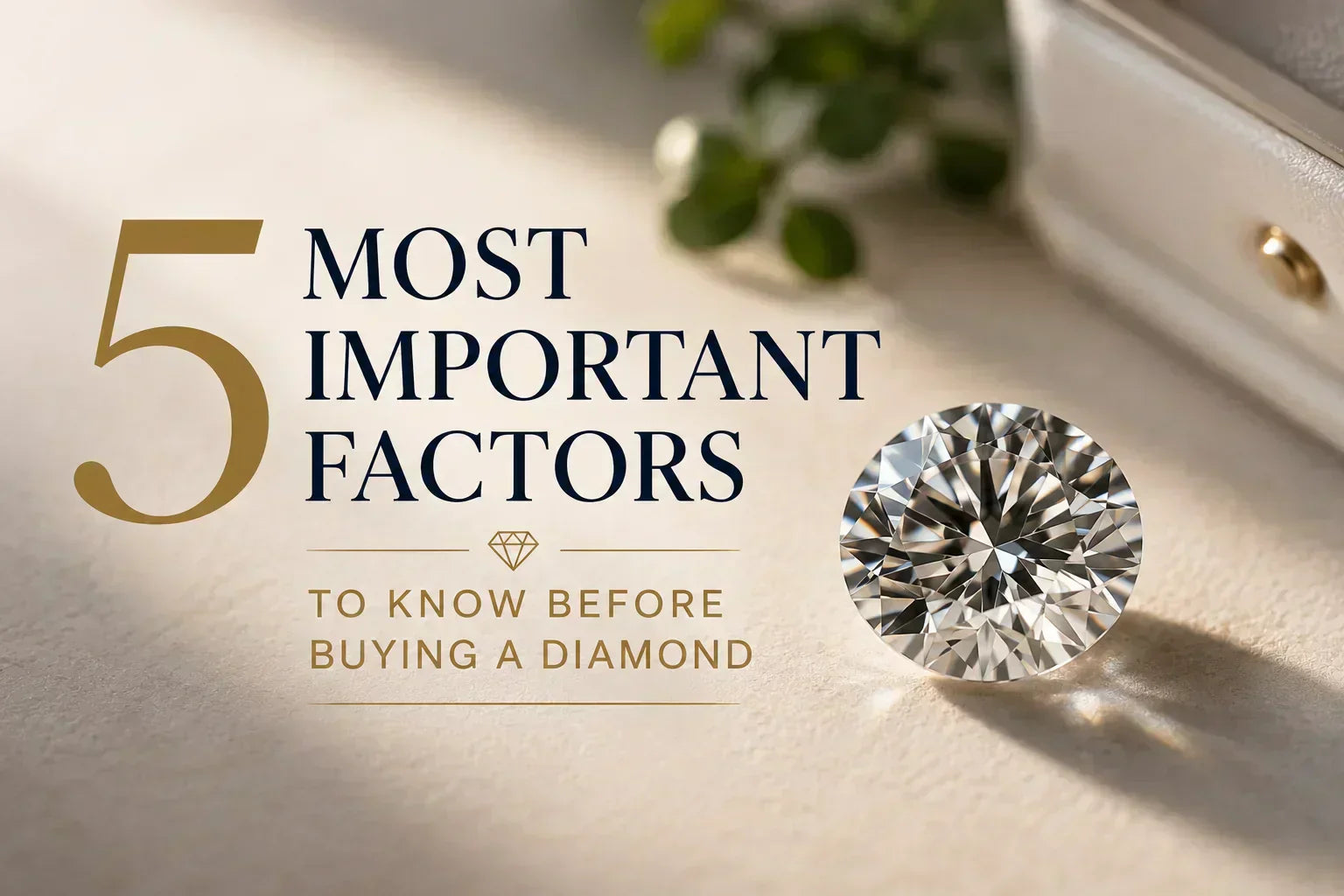 Important factors to know before buying a diamond for jewelry.