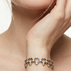Baguette Sapphire Chain Link Tennis Bracelet