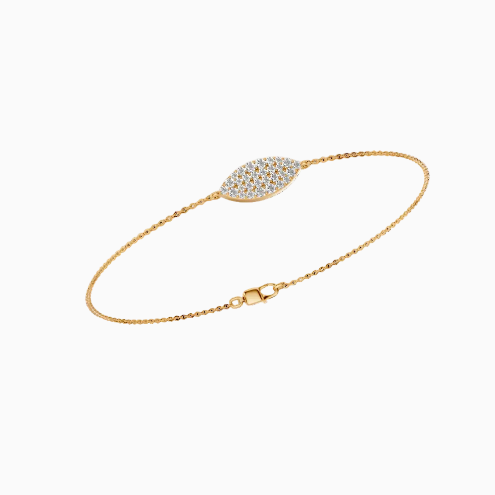 Round Shape Lab Grown Diamond Chain Bracelet