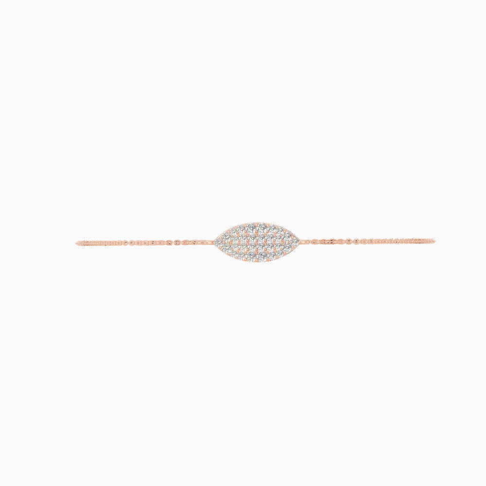 Round Shape Lab Grown Diamond Chain Bracelet