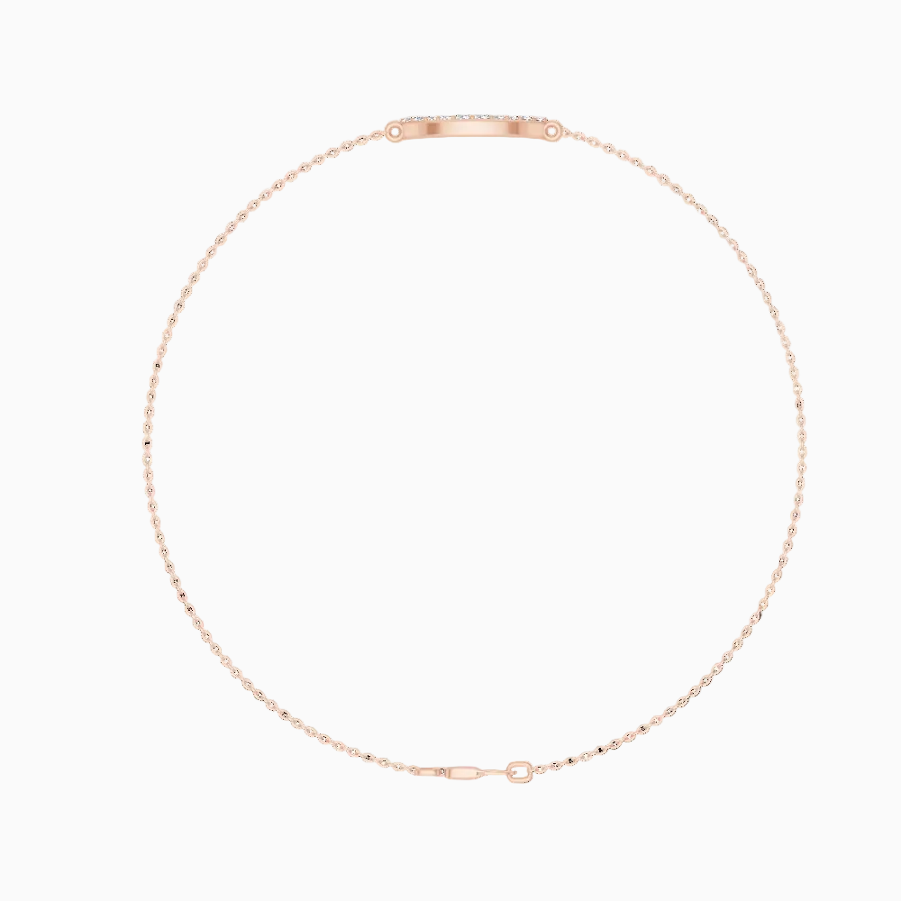 Round Shape Lab Grown Diamond Chain Bracelet