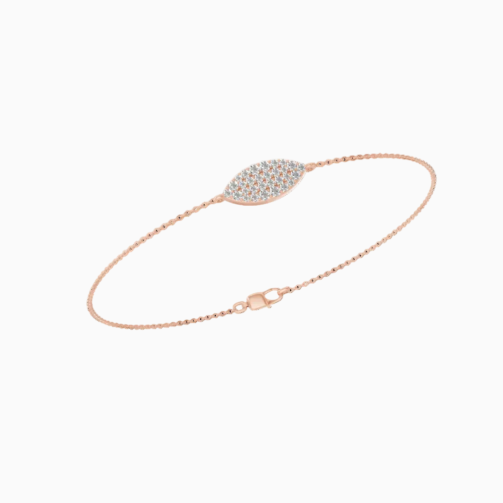 Round Shape Lab Grown Diamond Chain Bracelet