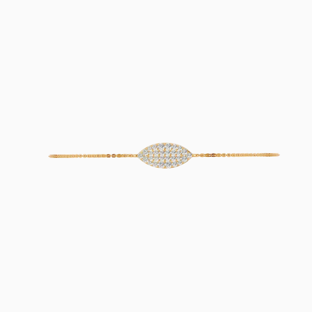Round Shape Lab Grown Diamond Chain Bracelet