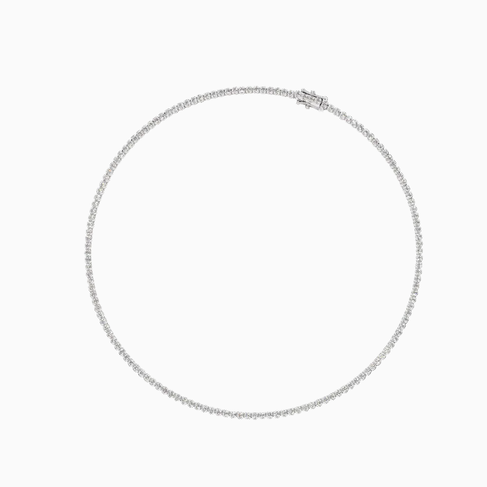 Round Shape Lab Diamond Tennis Necklace for Women