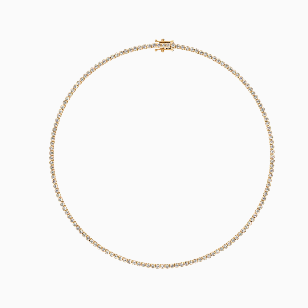 Round Shape Lab Diamond Tennis Necklace for Women