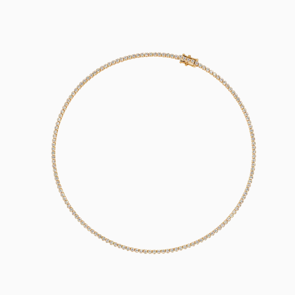 Round Shape Lab Diamond Tennis Necklace for Women