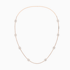Round Shape Lab Grown Diamond Station Necklace