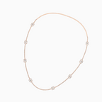 Round Shape Lab Grown Diamond Station Necklace