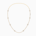 Round Shape Lab Grown Diamond Station Necklace