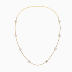 Round Shape Lab Grown Diamond Station Necklace