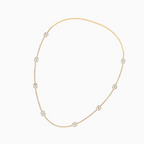 Round Shape Lab Grown Diamond Station Necklace
