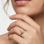 Pear Cut Lab Grown Diamond Solitaire Bypass Ring