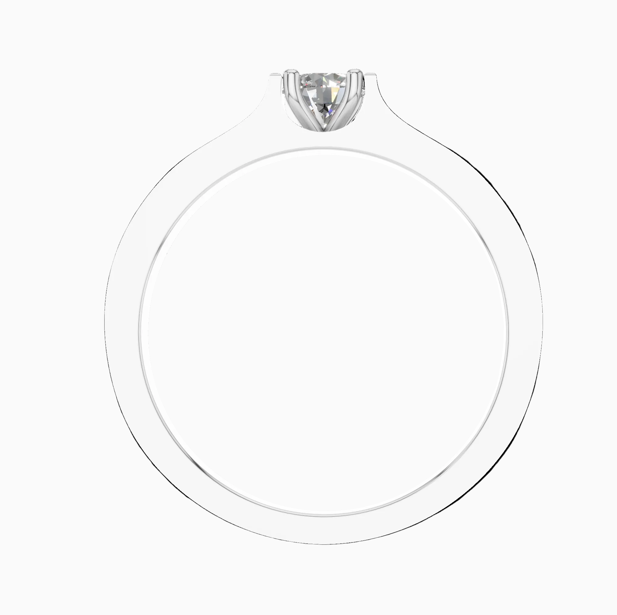 ------Round Lab Grown Diamond Wide Solitaire Mens Ring