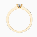------Round Lab Grown Diamond Wide Solitaire Mens Ring