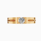 ------Round Lab Grown Diamond Wide Solitaire Mens Ring