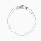 Round Lab Grown Diamond Bypass Swirl Solitaire Ring
