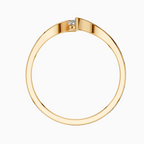 Round Lab Grown Diamond Bypass Swirl Solitaire Ring
