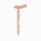 Round Lab Diamond Pave Butterfly Cocktail Ring