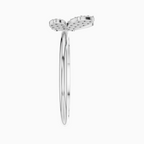Round Lab Diamond Pave Butterfly Cocktail Ring