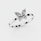 Marquise Cut Lab Grown Diamond Butterfly Gold Ring