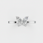 Marquise Cut Lab Grown Diamond Butterfly Gold Ring