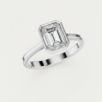 1.5 Ct Emerald Cut Lab Grown Diamond Solitaire Ring