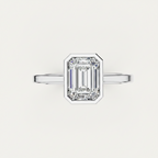 1.5 Ct Emerald Cut Lab Grown Diamond Solitaire Ring