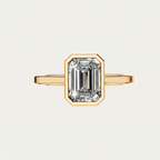 1.5 Ct Emerald Cut Lab Grown Diamond Solitaire Ring