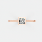 Princess Cut Lab Diamond Solitaire Statement Ring