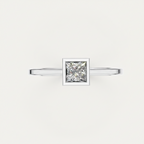 Princess Cut Lab Diamond Solitaire Statement Ring