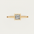 Princess Cut Lab Diamond Solitaire Statement Ring