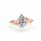 Pear Cut Lab Grown Diamond Solitaire Bypass Ring