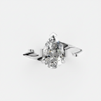 Pear Cut Lab Grown Diamond Solitaire Bypass Ring