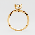 Pear Cut Lab Grown Diamond Solitaire Bypass Ring