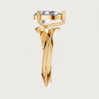 Pear Cut Lab Grown Diamond Solitaire Bypass Ring