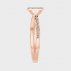Round Lab Grown Diamond Cluster Split Shank Ring