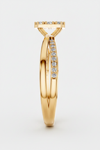 Round Lab Grown Diamond Cluster Split Shank Ring