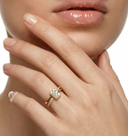 Round Lab Grown Diamond Cluster Split Shank Ring