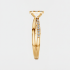 Round Lab Grown Diamond Cluster Split Shank Ring