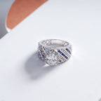 Oval cut lab diamond solitaire accent ring (1)