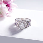 Oval cut lab diamond solitaire accent ring (1)