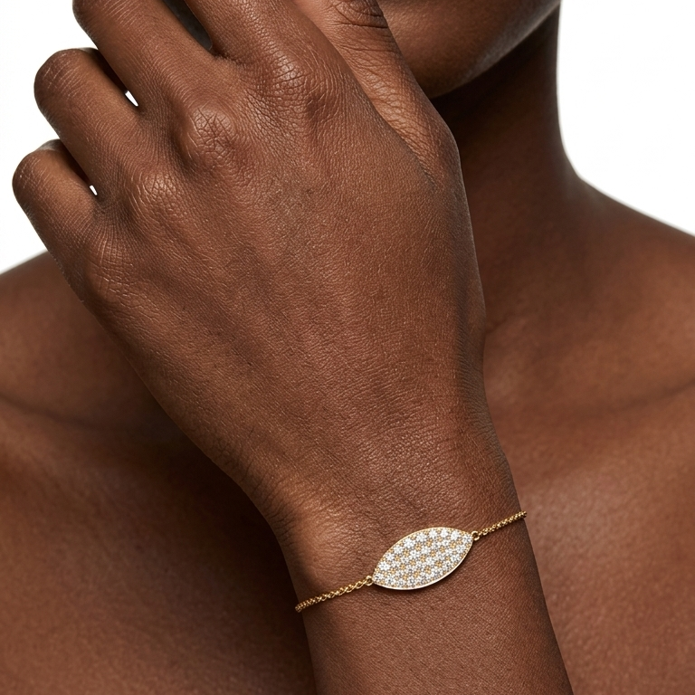 Round Shape Lab Grown Diamond Chain Bracelet