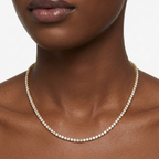 Round Shape Lab Diamond Tennis Necklace for Women