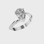 Pear Cut Lab Grown Diamond Solitaire Bypass Ring