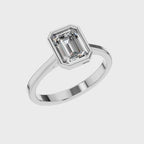 1.5 Ct Emerald Cut Lab Grown Diamond Solitaire Ring