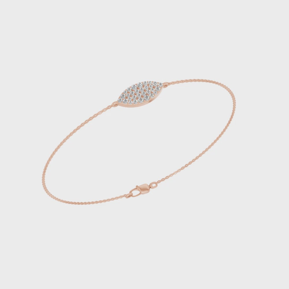 Round Shape Lab Grown Diamond Chain Bracelet